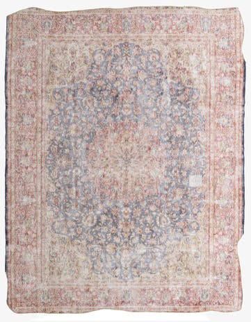 10' x 12' 8 Hand Knotted Ultra Vintage Persian Wool Rug