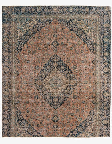 9' 1 x 11' 1 Hand Knotted Ultra Vintage Persian Wool Rug
