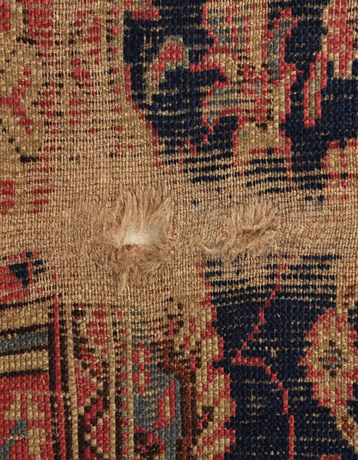 Detail image of 4' 1 x 6' 10  Hand Knotted Varamin Persian Wool Rug
