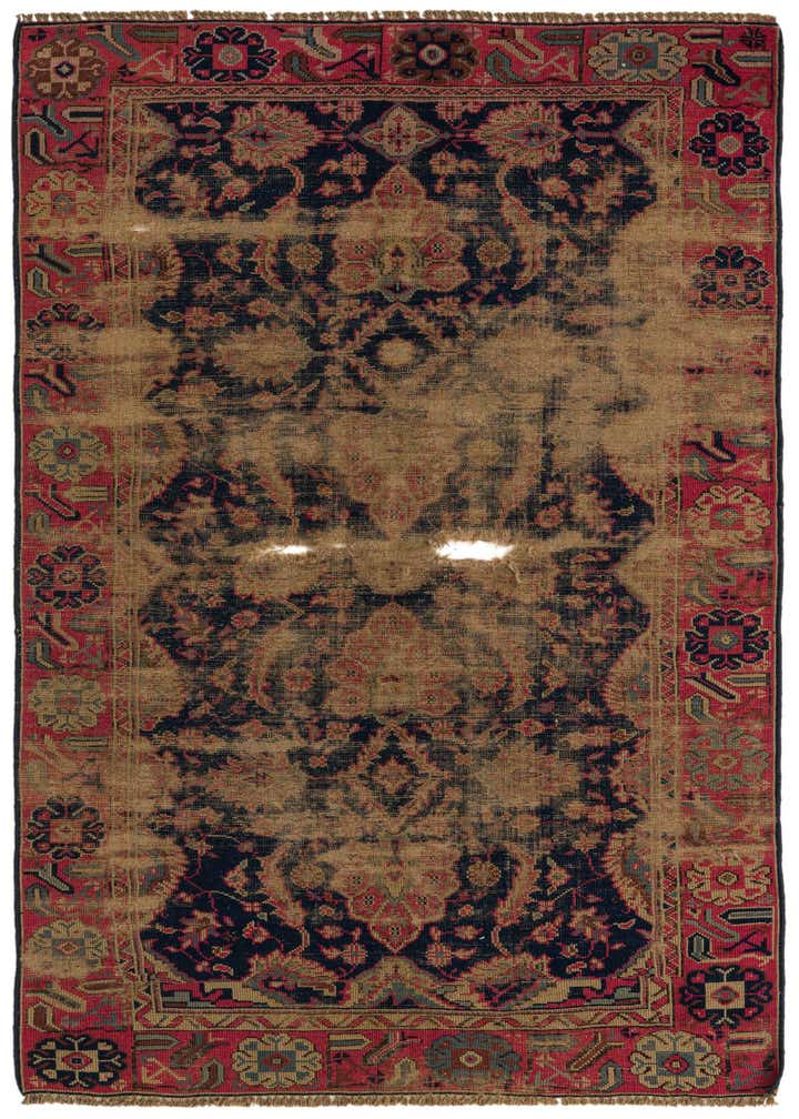 4' 1 x 6' 10 Hand Knotted Varamin Persian Wool Rug