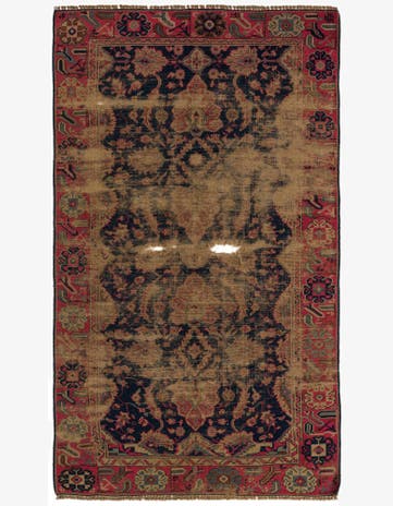 4' 1 x 6' 10 Hand Knotted Varamin Persian Wool Rug
