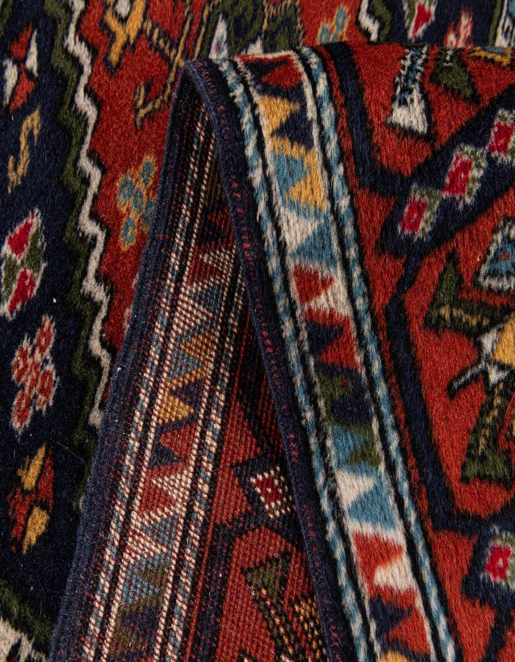 Detail image of 3' 3 x 4' 8  Hand Knotted Yalameh Wool Rug