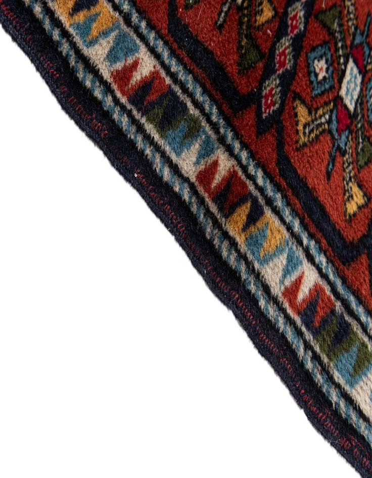 Detail image of 3' 3 x 4' 8  Hand Knotted Yalameh Wool Rug