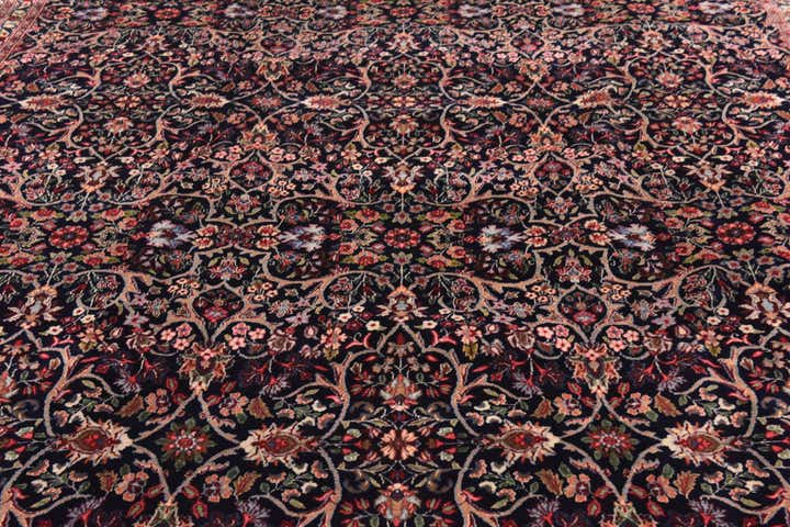 10' x 12' 7 Hand Knotted Yazd Persian Wool Rug
