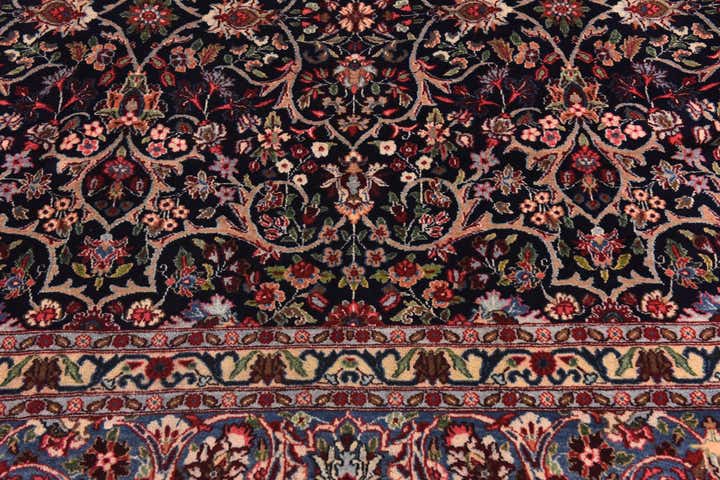 10' x 12' 7 Hand Knotted Yazd Persian Wool Rug