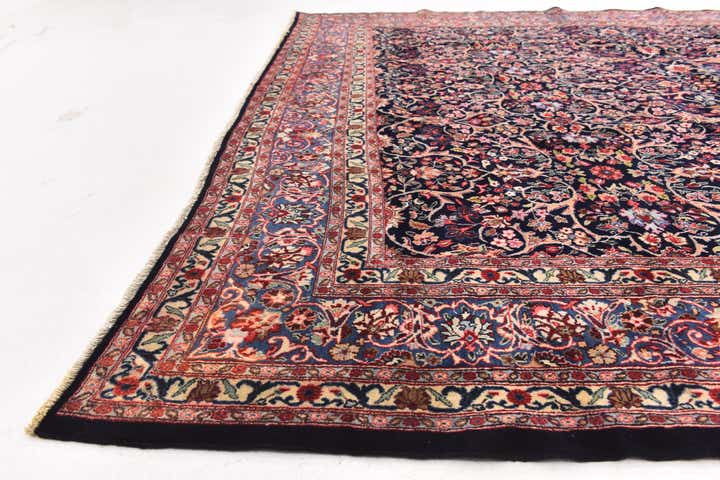 10' x 12' 7 Hand Knotted Yazd Persian Wool Rug