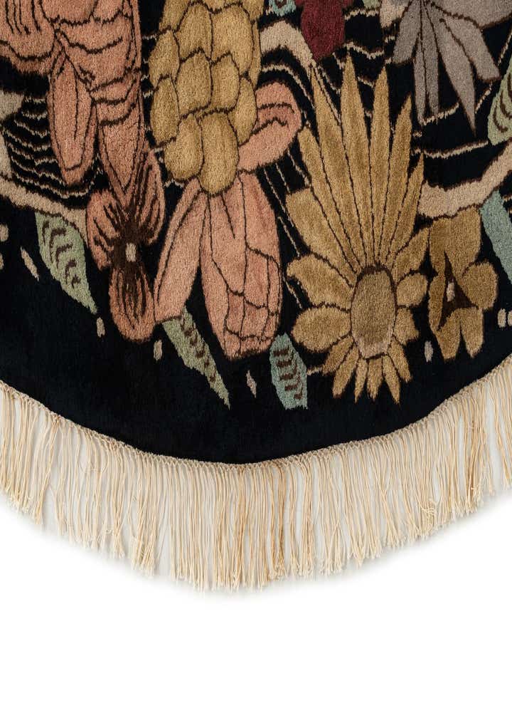 7' 9 x 7' 9 Agra Wool Round Rug