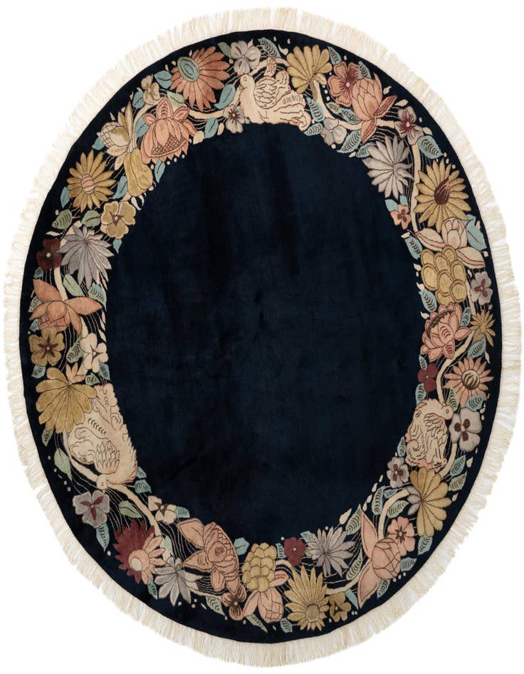 Detail image of 7' 9 x 7' 9 Agra Wool Round Rug