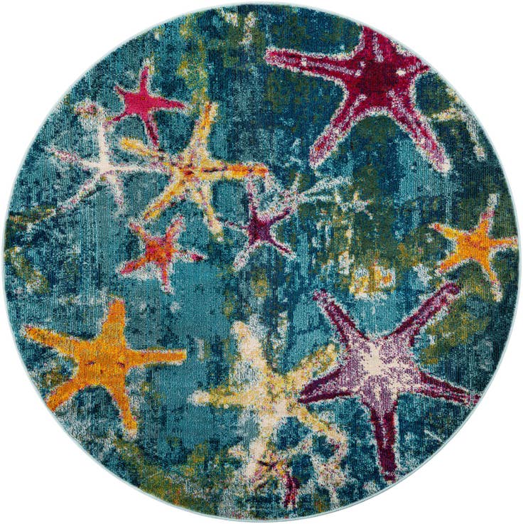 Detail image of 6' 1 x 6' 1 Washable Amalfi Round Rug