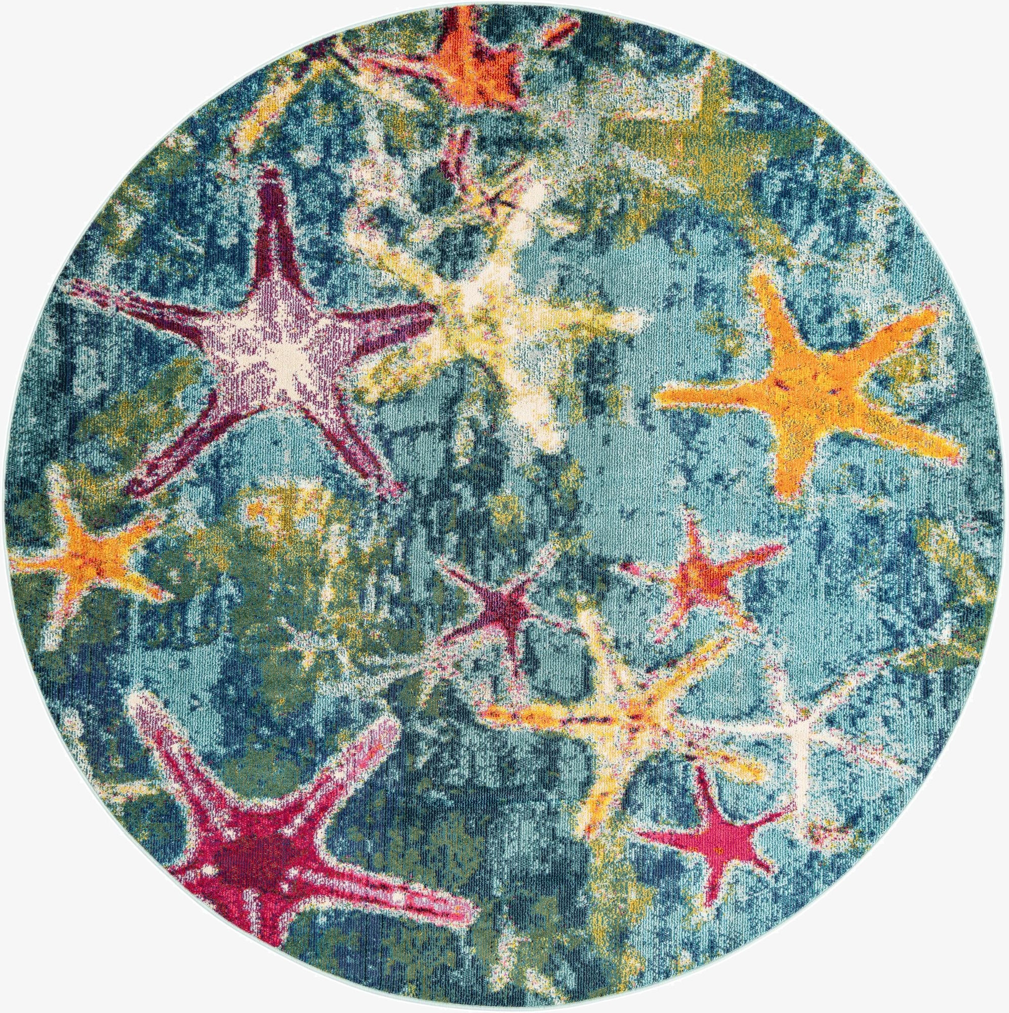 7' 10 x 7' 10 Washable Amalfi Round Rug