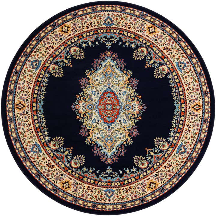 240cm x 240cm Mashad Design Rund Teppich
