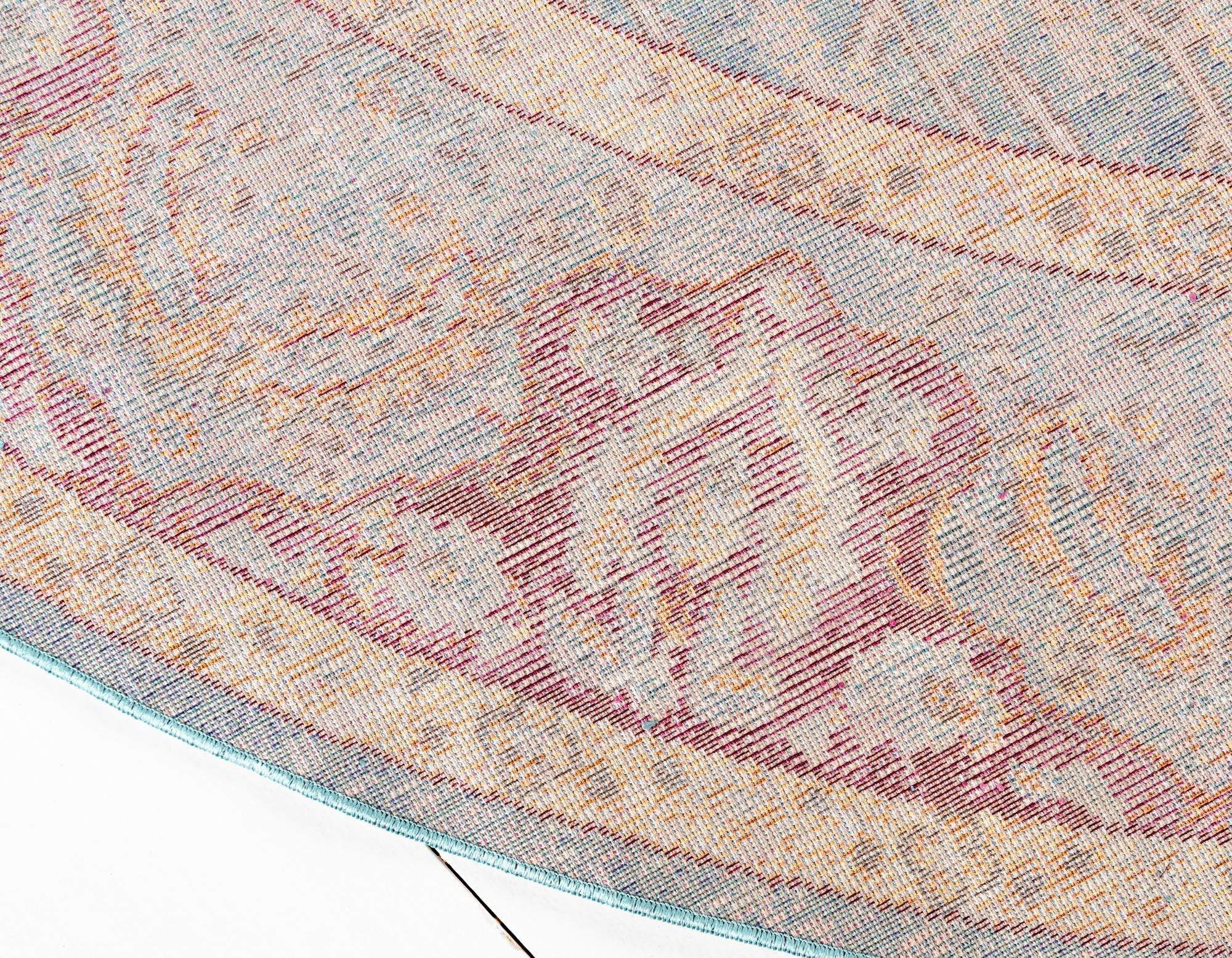 245cm x 245cm Azul aguamarina Alfombra redondo