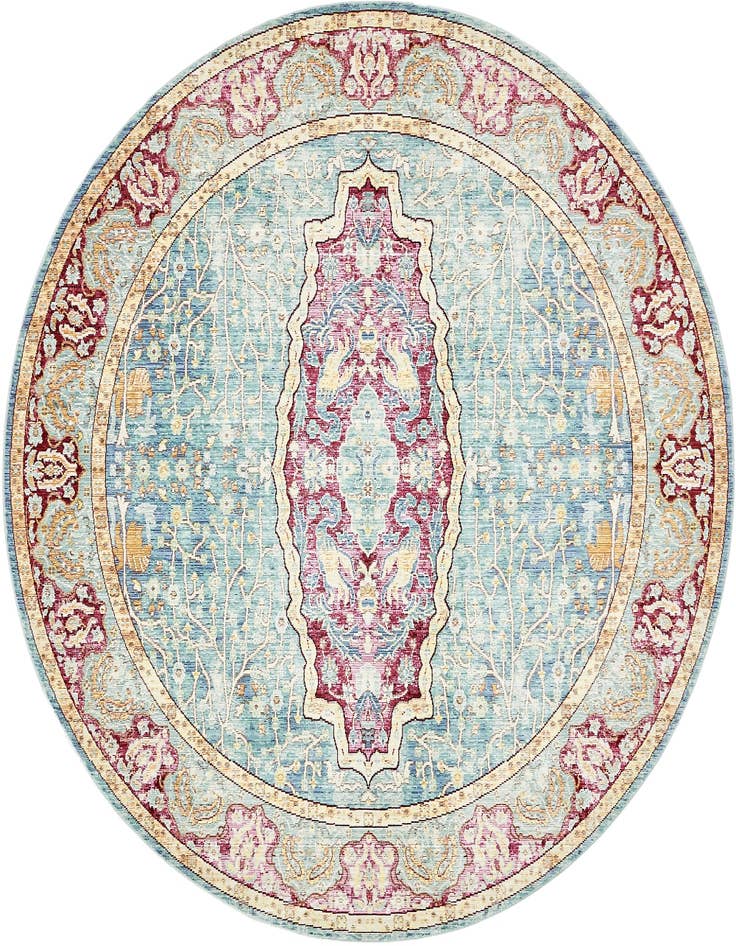 Detail image of 8' x 8' Aqua Round Rug