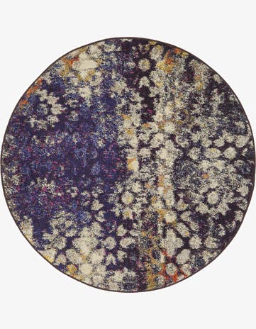 4' x 4' Washable Arte Round Rug
