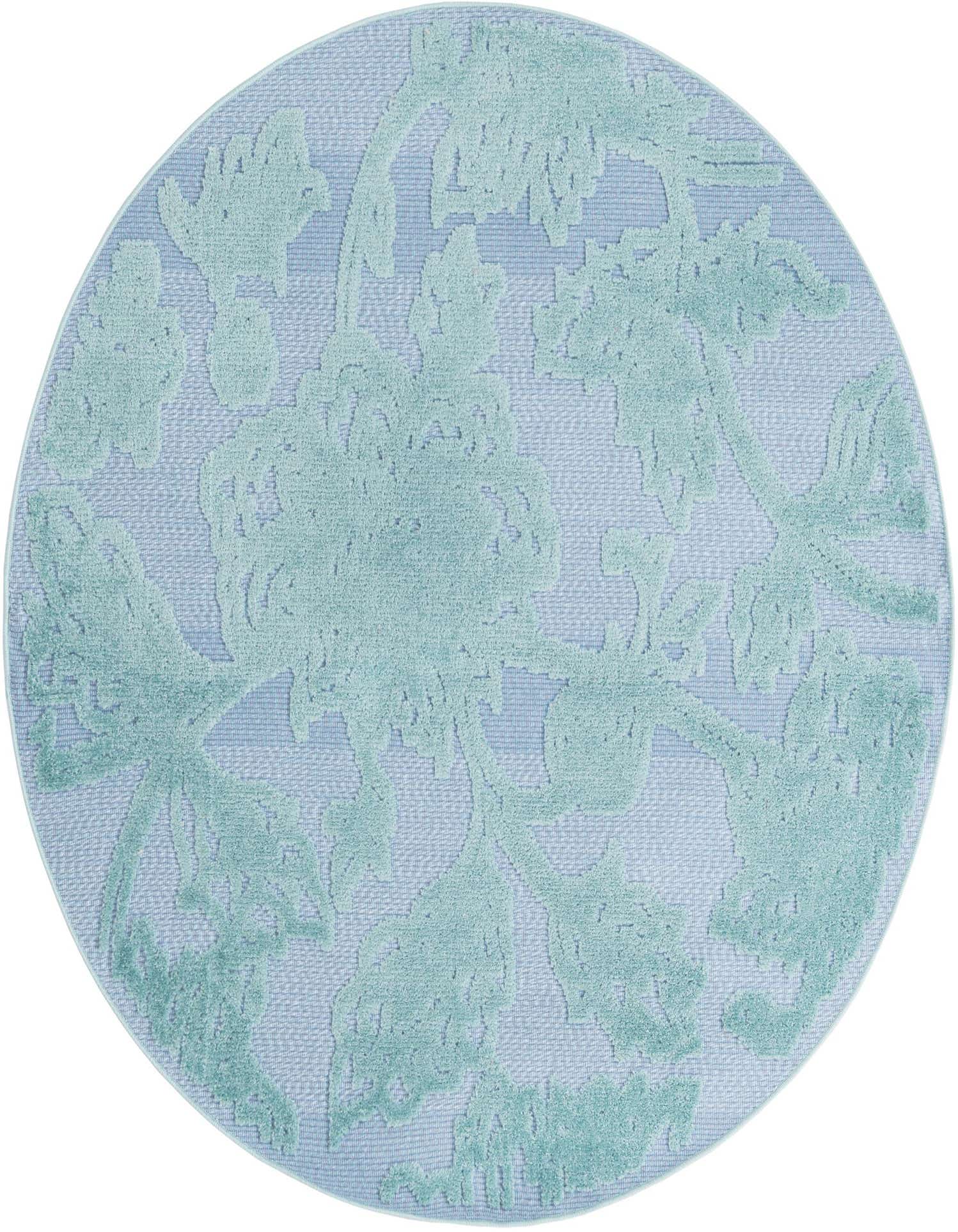 5' 3 x 5' 3 Easy-Clean Aruba Indoor / Outdoor Round Rug