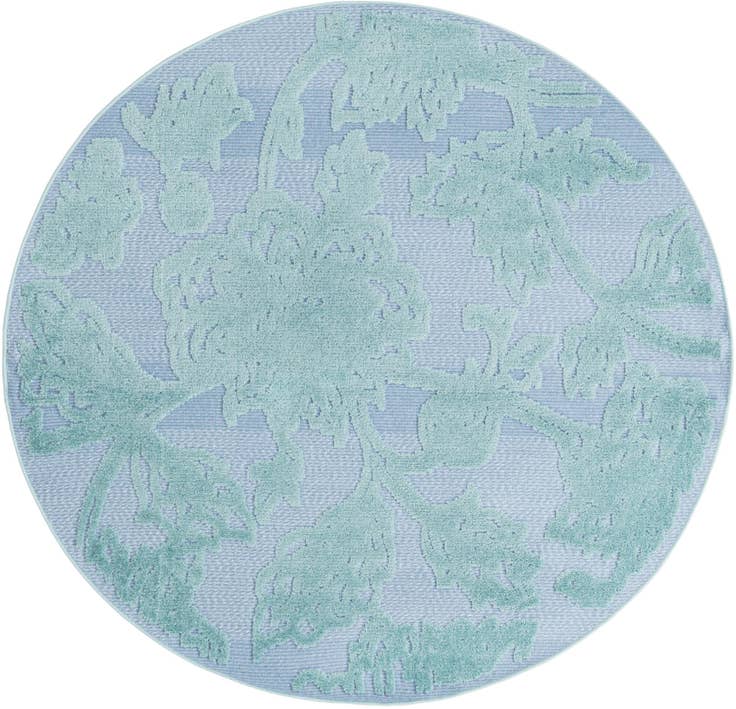 Detail image of 5' 3 x 5' 3 Easy-Clean Aruba Indoor / Outdoor Round Rug