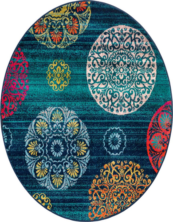 Detail image of 5' 3 x 5' 3 Azalea Round Rug