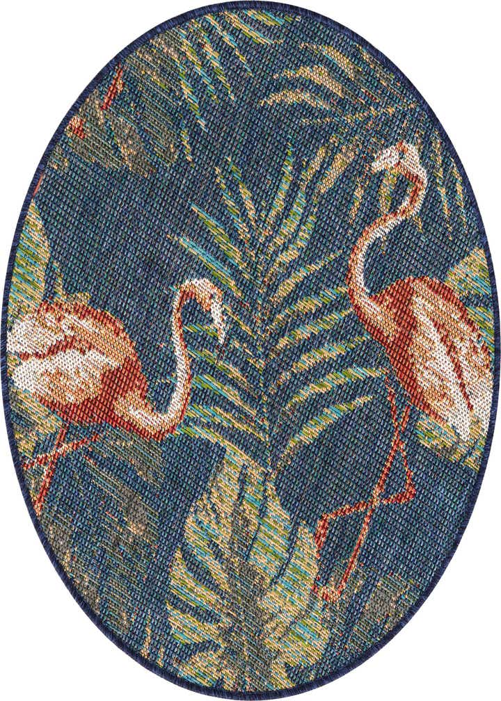 3' 3 x 3' 3 Easy-Clean Baja Indoor / Outdoor Round Rug