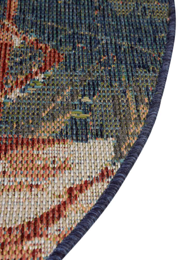 3' 3 x 3' 3 Easy-Clean Baja Indoor / Outdoor Round Rug