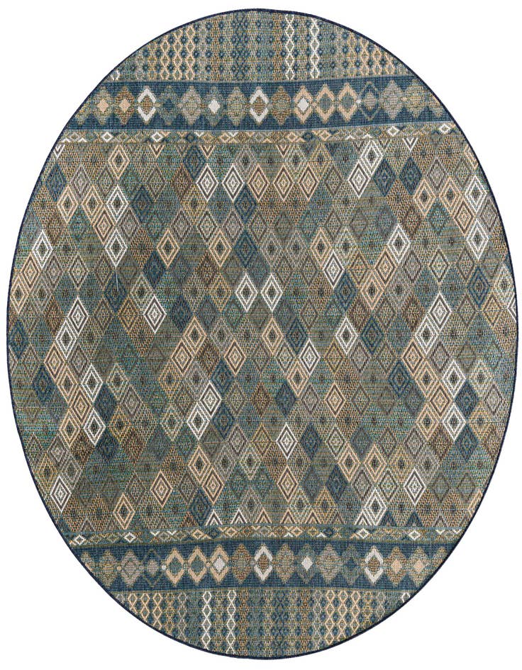 Detail image of 7' 10 x 7' 10 Easy-Clean Baja Indoor / Outdoor Round Rug