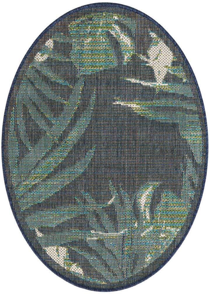 3' 3 x 3' 3 Easy-Clean Baja Indoor / Outdoor Round Rug