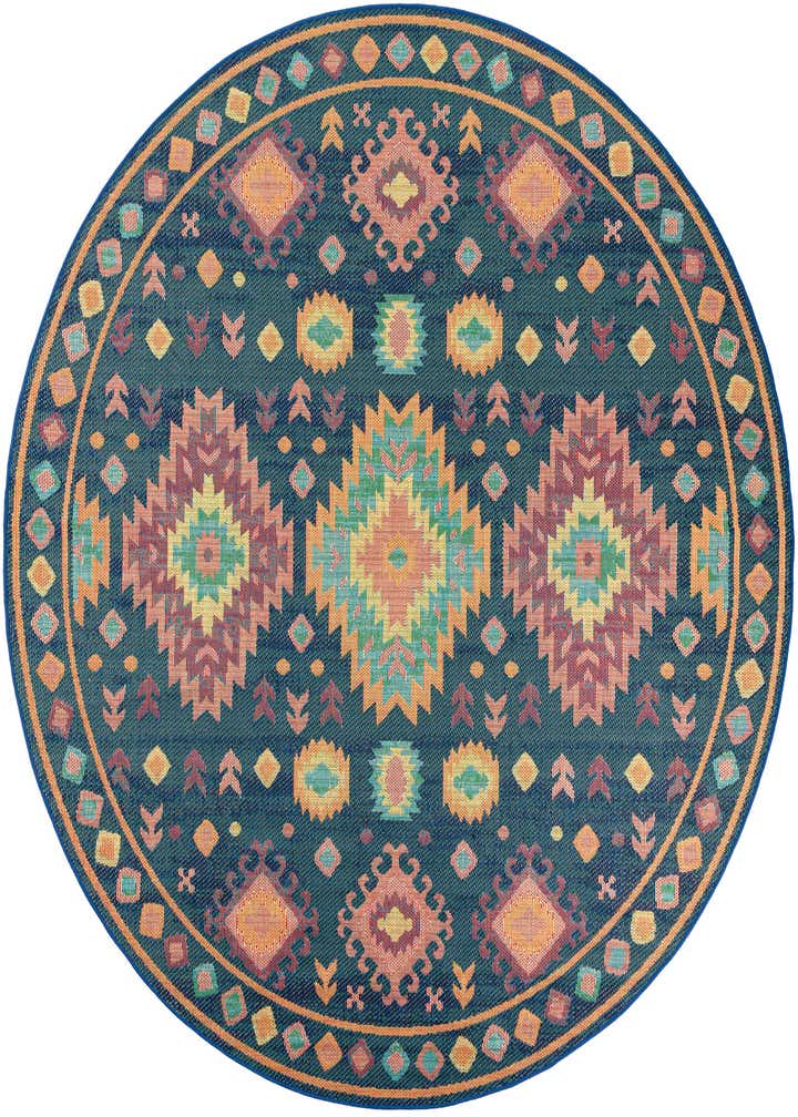 10' x 10' Easy-Clean Baja Indoor / Outdoor Round Rug