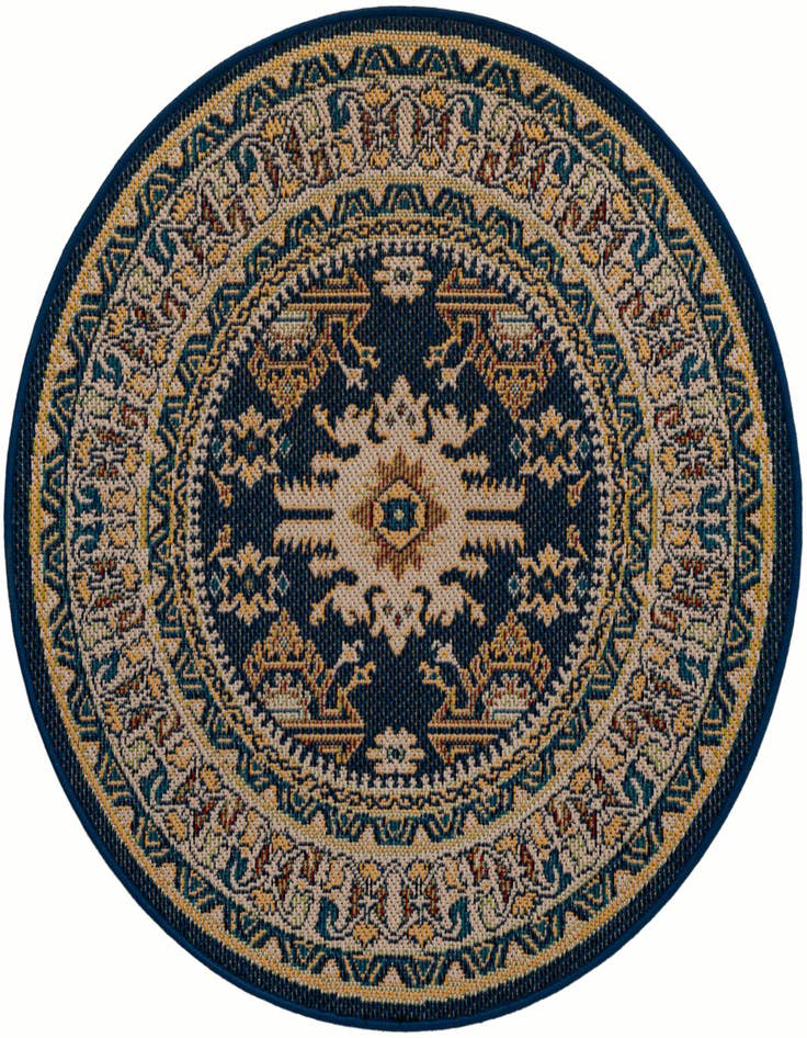 Detail image of 4' x 4' Easy-Clean Baja Indoor / Outdoor Round Rug