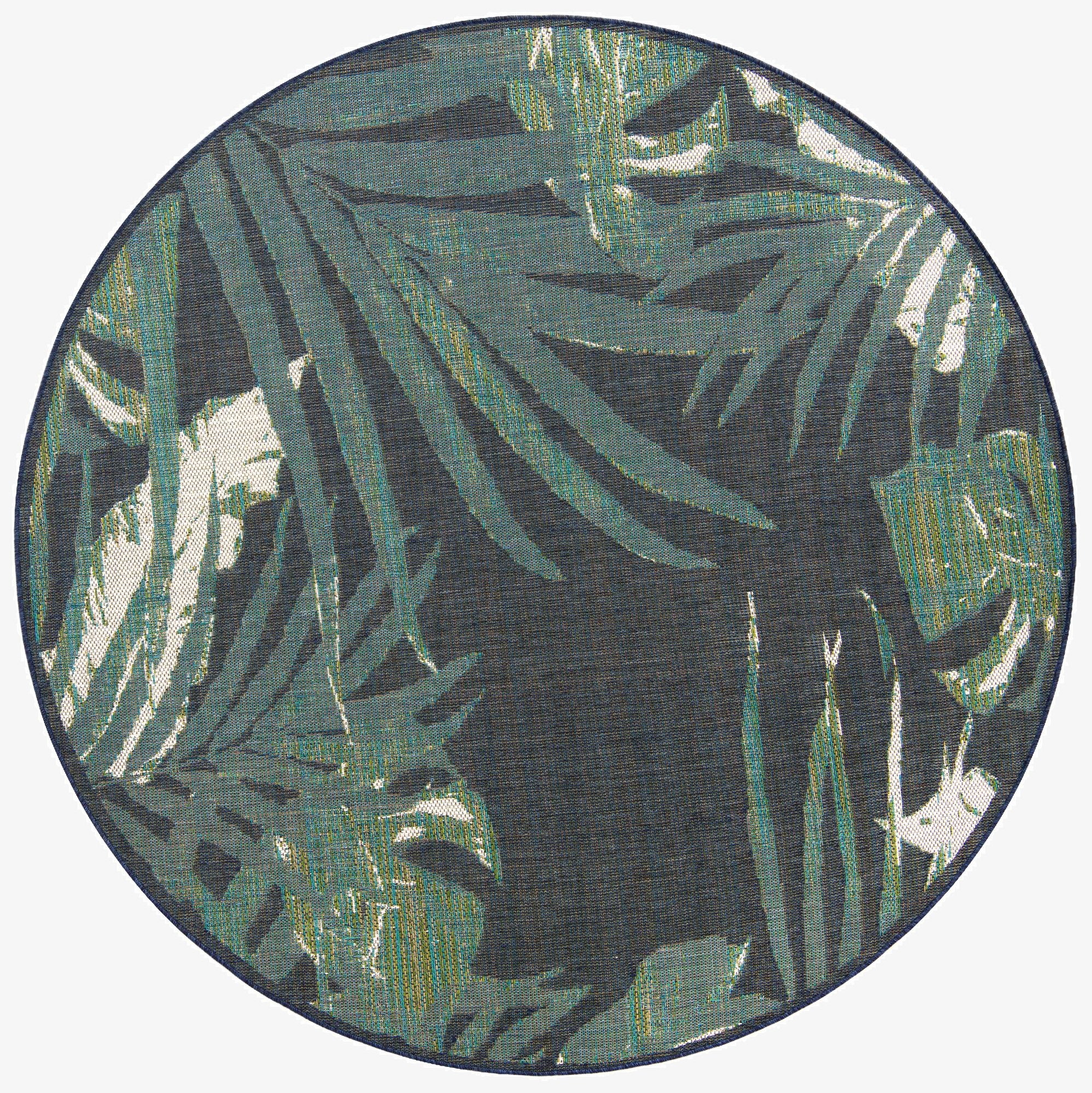 7' 10 x 7' 10  Washable Baja Indoor / Outdoor Round Rug