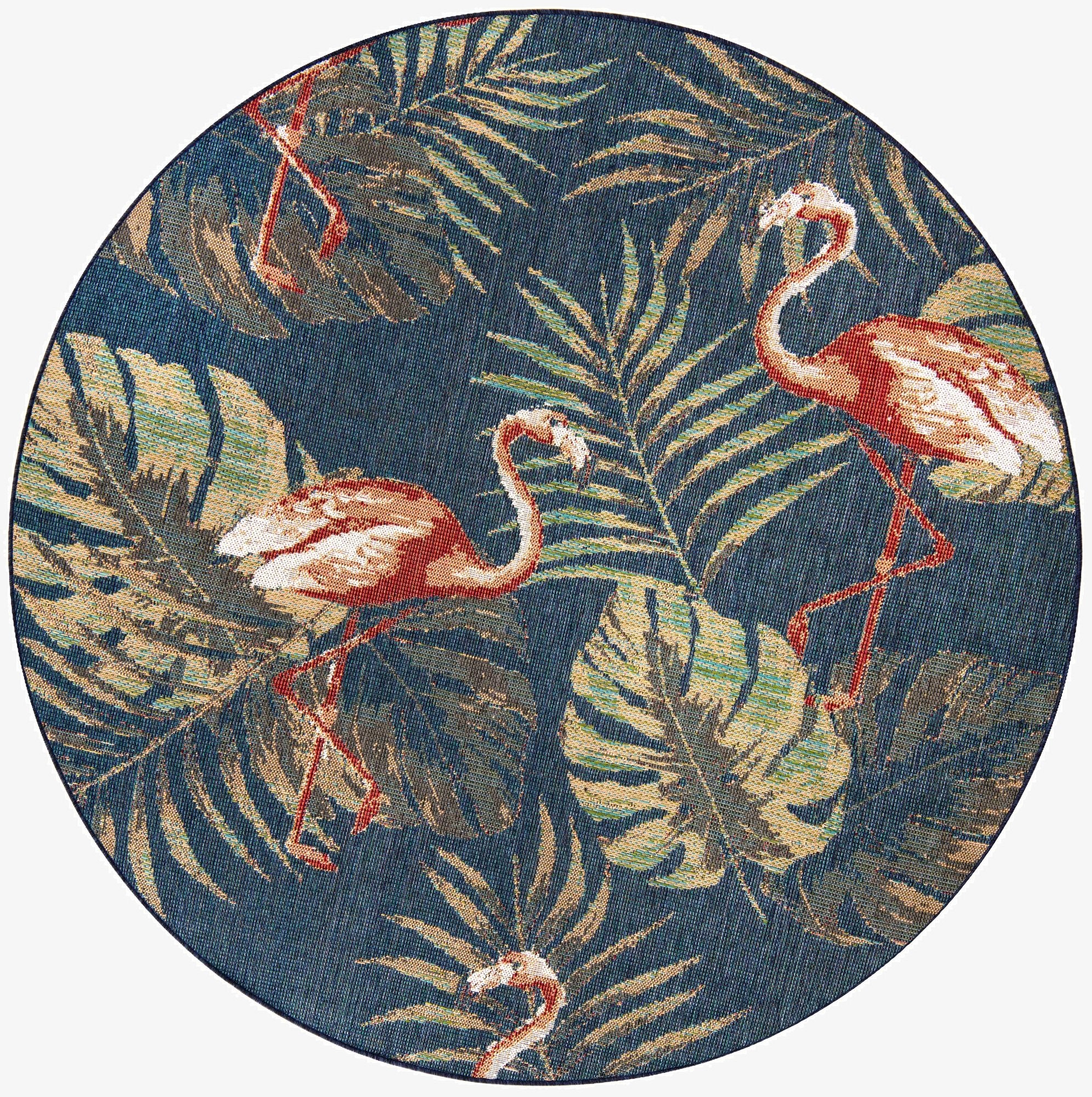 7' 10 x 7' 10  Washable Baja Indoor / Outdoor Round Rug