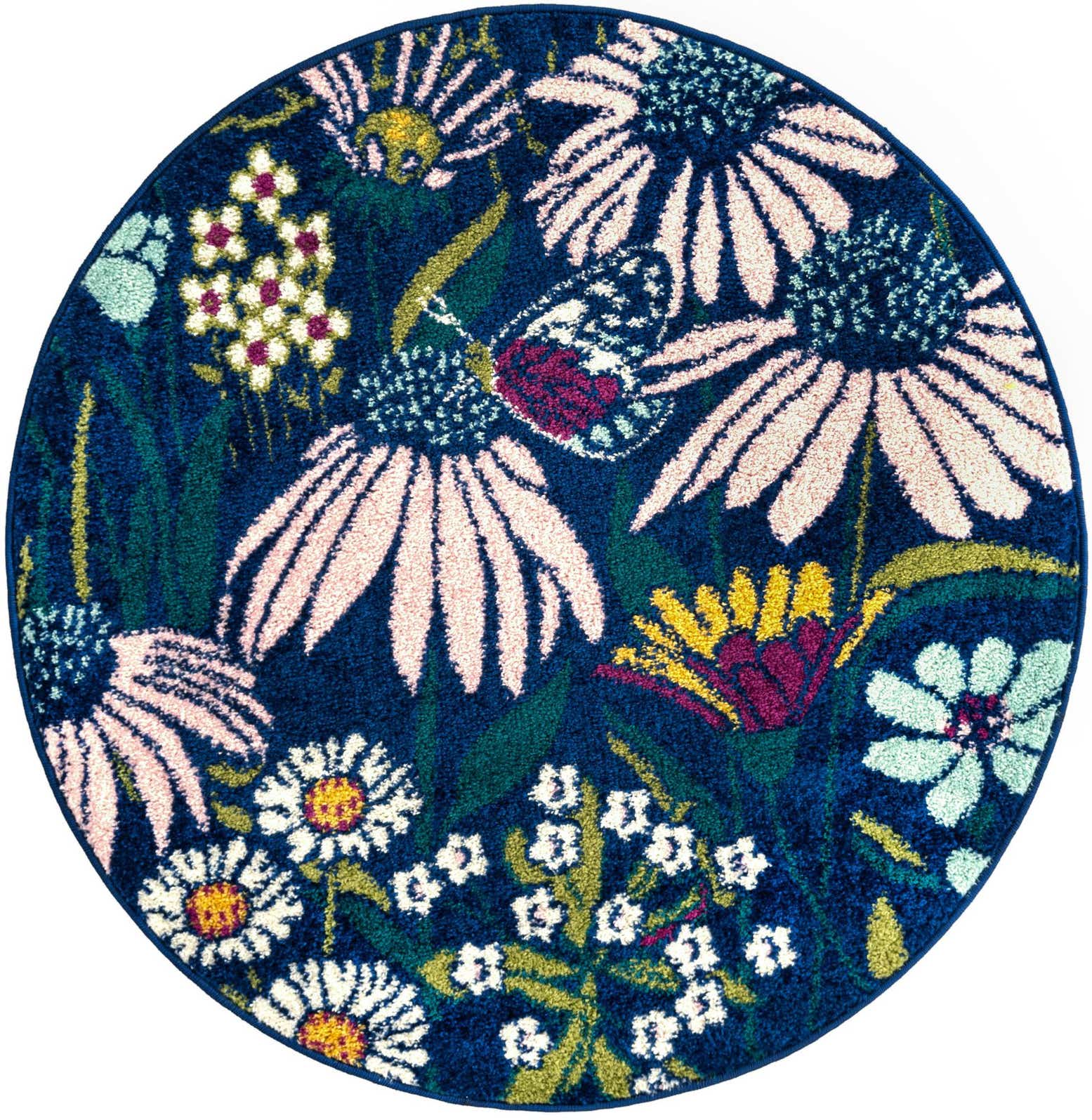 3' 3 x 3' 3 Bloom Round Rug