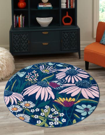 5' 3 x 5' 3 Bloom Round Rug