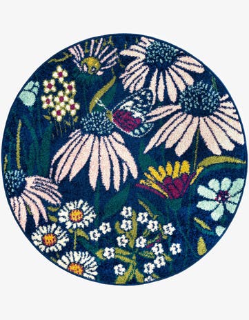 3' 3 x 3' 3 Bloom Round Rug