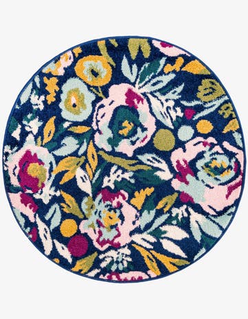 3' 3 x 3' 3 Bloom Round Rug