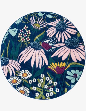 5' 3 x 5' 3 Bloom Round Rug