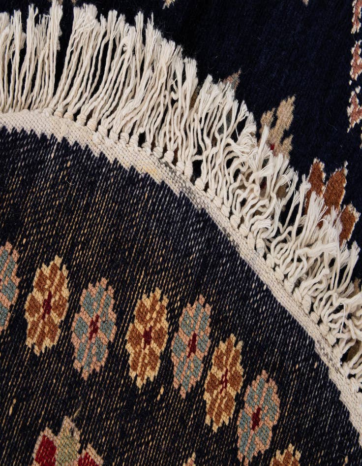 Detail image of 2' 2 x 2' 3  Hand Knotted Bokhara Oriental Round Rug