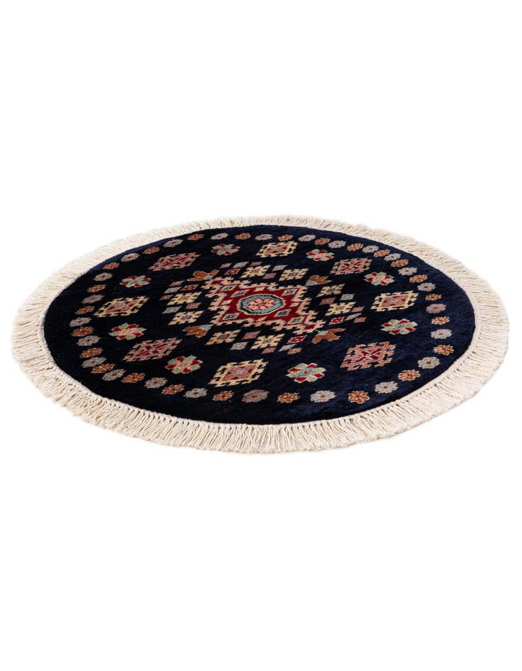 Detail image of 2' 2 x 2' 3 Hand Knotted Bokhara Oriental Round Rug