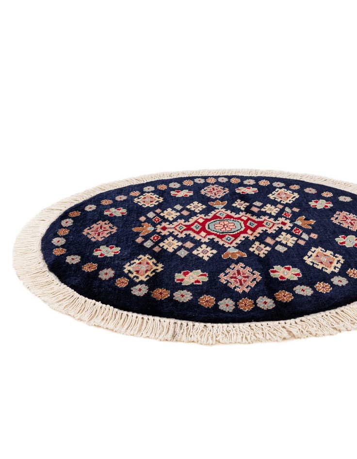 Detail image of 2' 2 x 2' 3  Hand Knotted Bokhara Oriental Round Rug