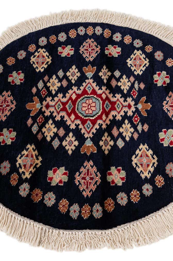 2' 2 x 2' 3 Hand Knotted Bokhara Oriental Round Rug