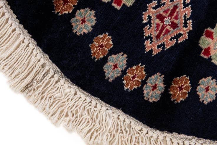 Detail image of 2' 2 x 2' 3 Hand Knotted Bokhara Oriental Round Rug