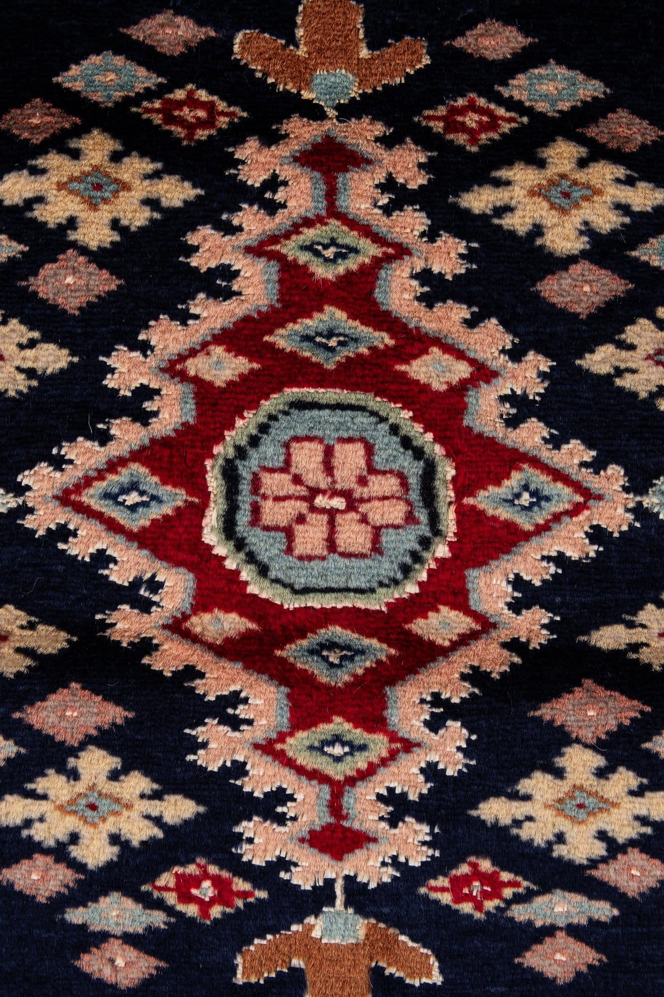 65cm x 70cm anudado a mano Bokhara Alfombra Oriental redondo