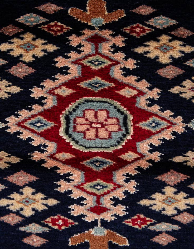 Detail image of 2' 2 x 2' 3  Hand Knotted Bokhara Oriental Round Rug