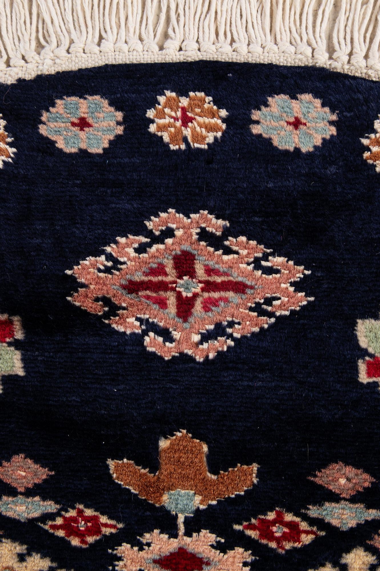 65cm x 70cm anudado a mano Bokhara Alfombra Oriental redondo