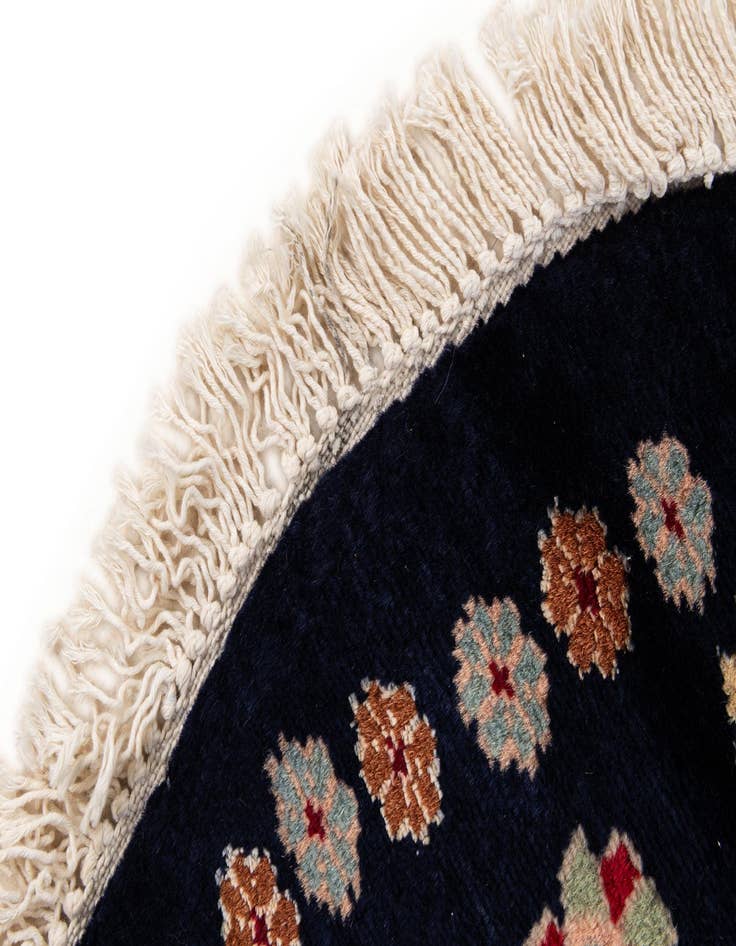 Detail image of 2' 2 x 2' 3  Hand Knotted Bokhara Oriental Round Rug