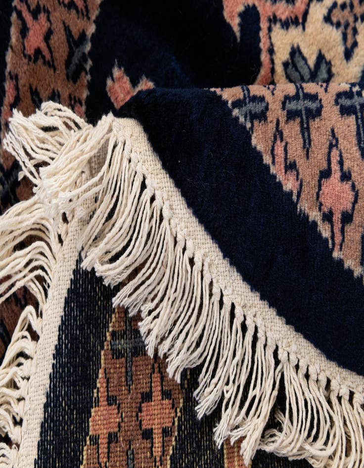 Detail image of 2' x 2'  Hand Knotted Bokhara Oriental Wool Round Rug