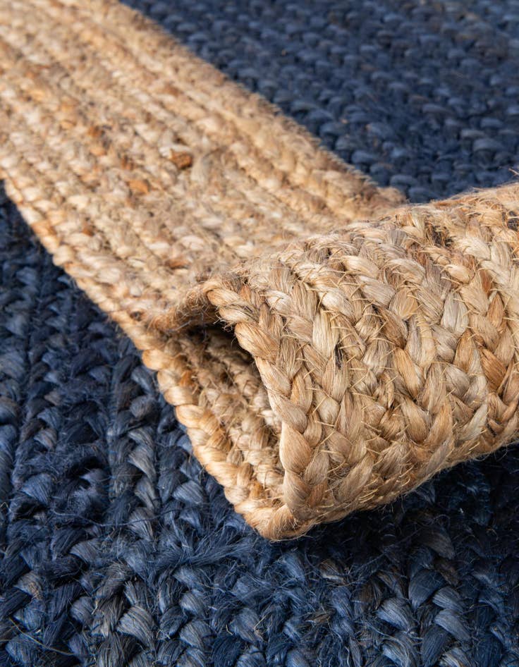 Detail image of 8' x 8'  Hand Braided Jute Round Rug