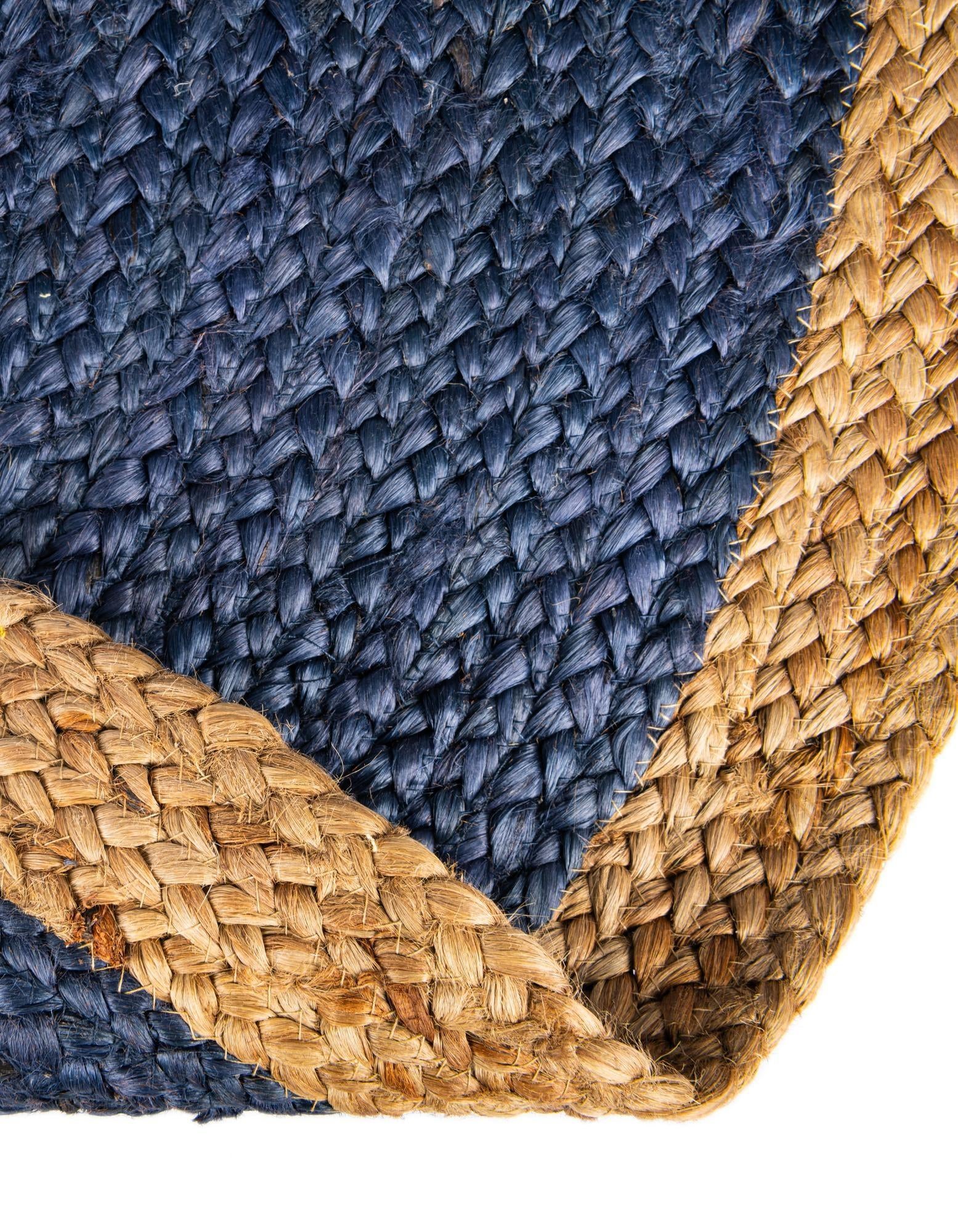 8' x 8' Handmade Braided Jute Round Rug