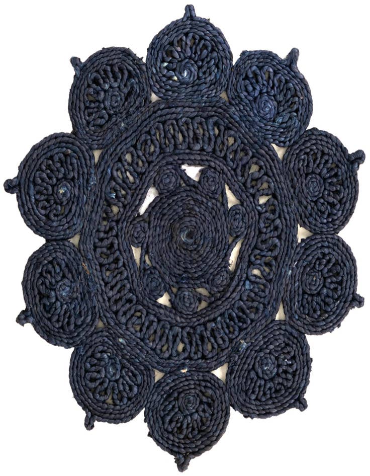 Detail image of 2' x 2'  Hand Braided Jute Round Rug