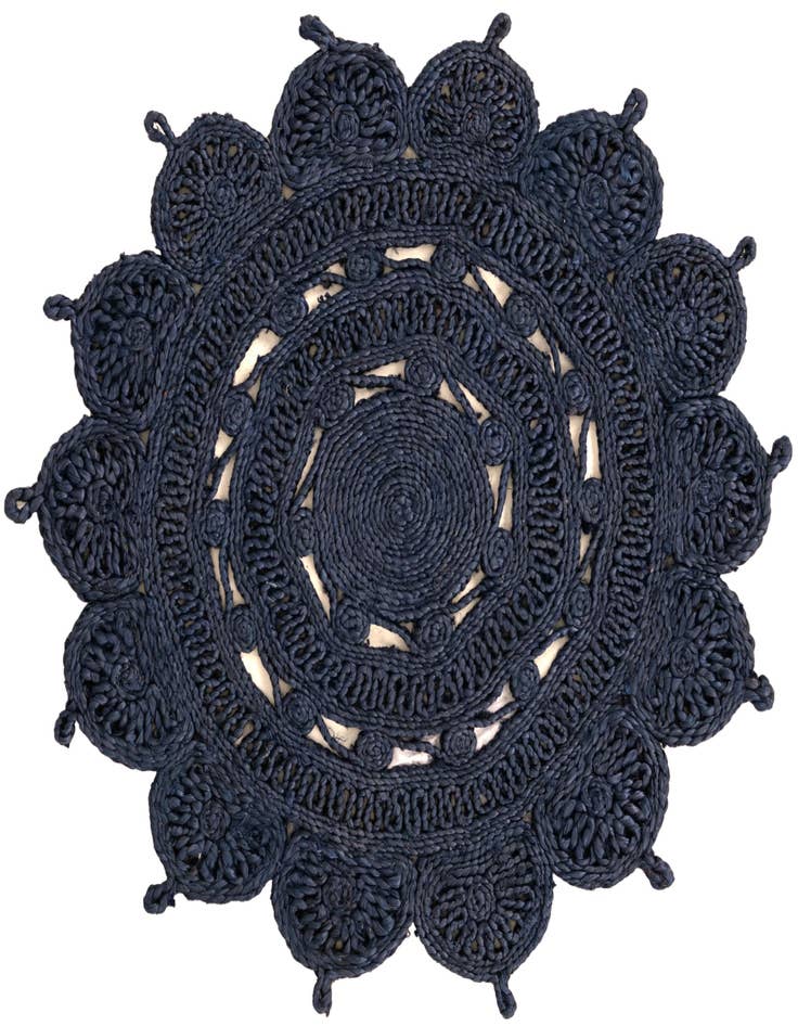 Detail image of 3' 1 x 3' 1  Hand Braided Jute Round Rug