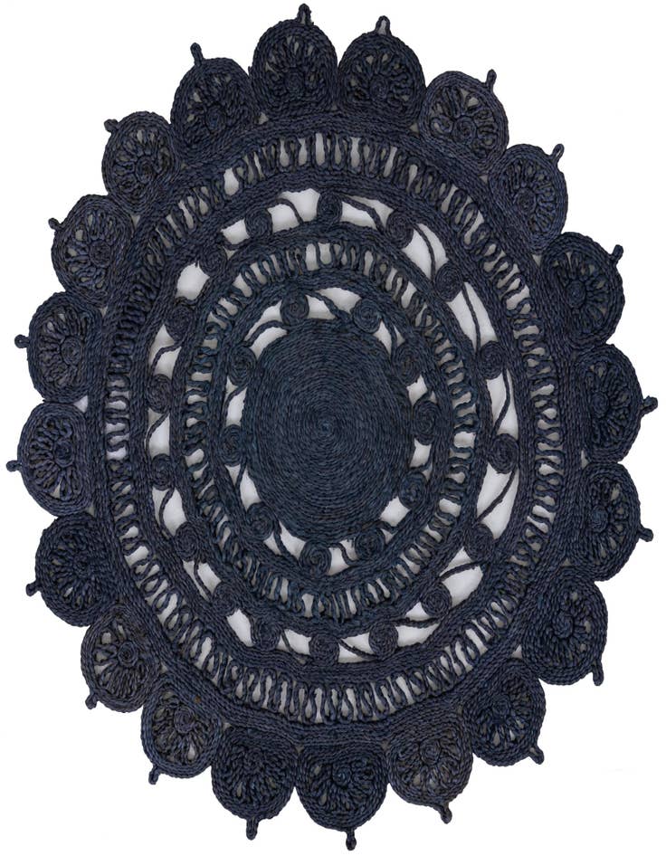 Detail image of 4' 1 x 4' 1  Hand Braided Jute Round Rug