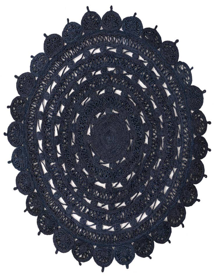 Detail image of 6' 1 x 6' 1  Hand Braided Jute Round Rug